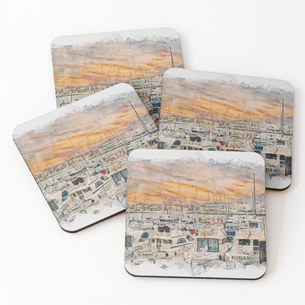 Item preview, Corralejo Fuerteventura Watercolour Effect Photo 23 designed and sold by GG WALL ART.