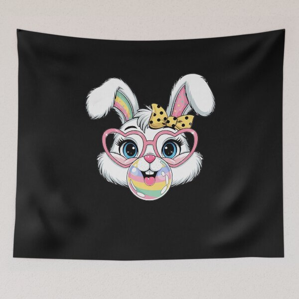 Item preview, Cute Bunny Rabbit Face Coquette Bow Easter Day Girls Women designed and sold by TalalosART.