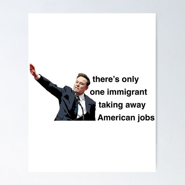 Artikel-Vorschau von Anti-Elon: Es gibt nur einen Einwanderer, der Amerikanern die Arbeitsplätze wegnimmt, designt und verkauft von LydiaNXD1.