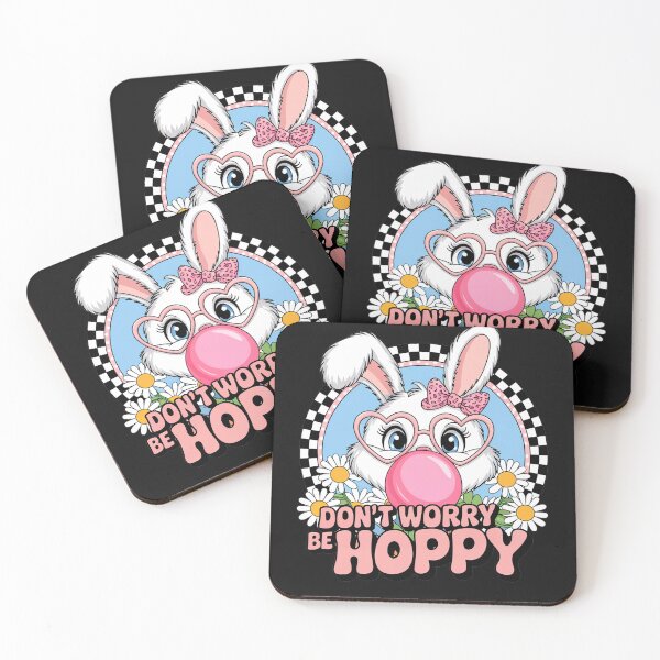 Item preview, Don_t Worry Be Hoppy Retro Easter Bunny Cute Gift for Women and Kids designed and sold by TalalosART.