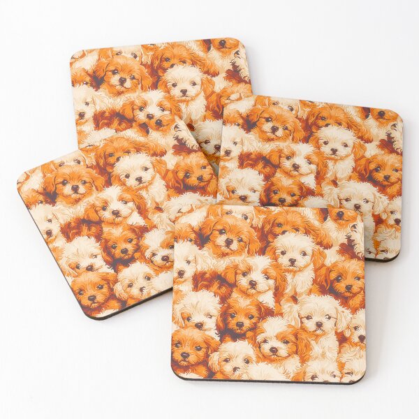 Item preview, Hundreds of small puppies in a retro decoration texture, ideal for interior and packaging design. designed and sold by Paolo Modena Photography    -   Fine Italian Art.