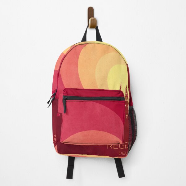 Item preview, Regensburg Germany Skyline Hearts Red Yellow designed and sold by ArtPrints.