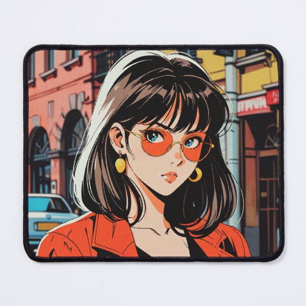 Item preview, Mediterranean Anime Woman - Sunny 90s Portraits designed and sold by RetroRebootShop.
