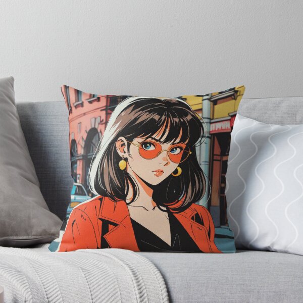 Item preview, Mediterranean Anime Woman - Sunny 90s Portraits designed and sold by RetroRebootShop.