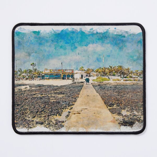 Item preview, Corralejo Fuerteventura Watercolour Effect Photo 25 designed and sold by GG WALL ART.