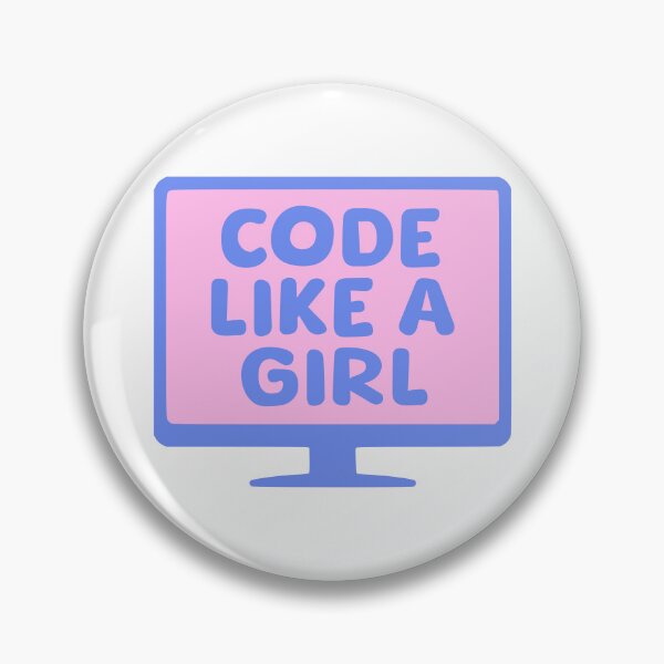 Item preview, Code Like A Girl! Pink And Blue designed and sold by PMCreative.
