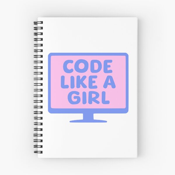 Item preview, Code Like A Girl! Pink And Blue designed and sold by PMCreative.