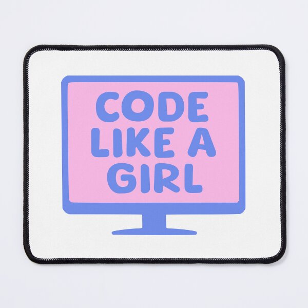 Item preview, Code Like A Girl! Pink And Blue designed and sold by PMCreative.