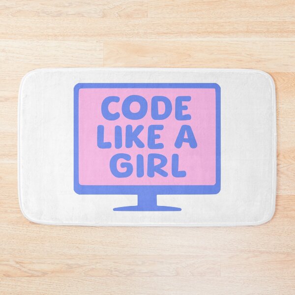 Item preview, Code Like A Girl! Pink And Blue designed and sold by PMCreative.