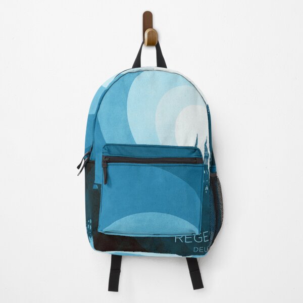 Item preview, Regensburg Germany Skyline Hearts Blue designed and sold by ArtPrints.