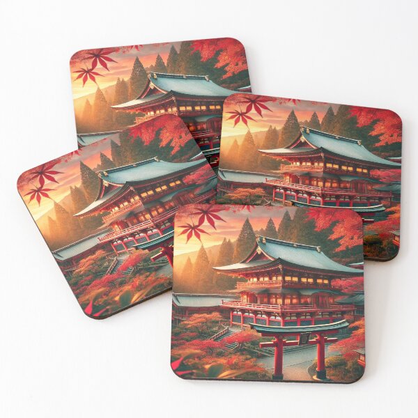 Item preview, Majestic Traditional Japanese Temple in Serene Landscape designed and sold by NihonKamonScape.