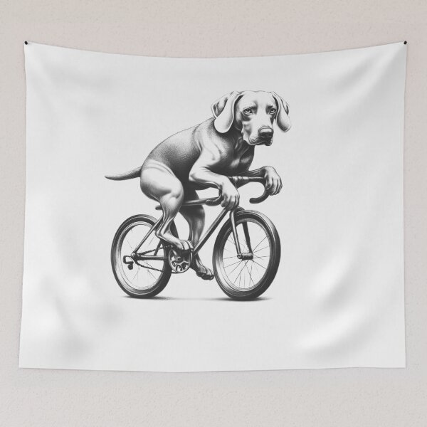 Item preview, Weimaraner Riding Bike designed and sold by Kimberley King Art  King Art.