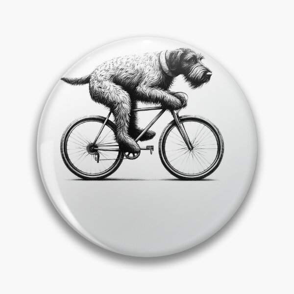 Item preview, Wirehaired Pointing Griffon Riding Bike designed and sold by Kimberley King Art  King Art.