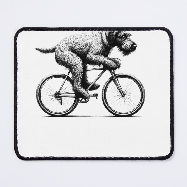 Item preview, Wirehaired Pointing Griffon Riding Bike designed and sold by Kimberley King Art  King Art.