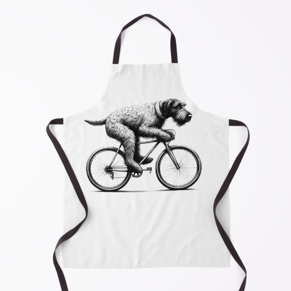Item preview, Wirehaired Pointing Griffon Riding Bike designed and sold by Kimberley King Art King Art.