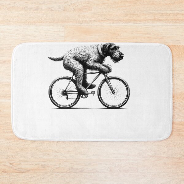 Item preview, Wirehaired Pointing Griffon Riding Bike designed and sold by Kimberley King Art  King Art.