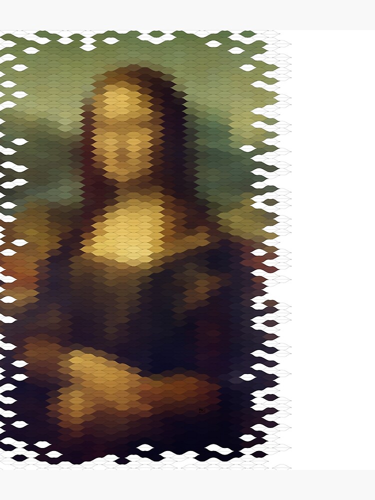 Thumbnail 3 of 3, Backpack, The Mona Lisa Smiles designed and sold by PASdesign.