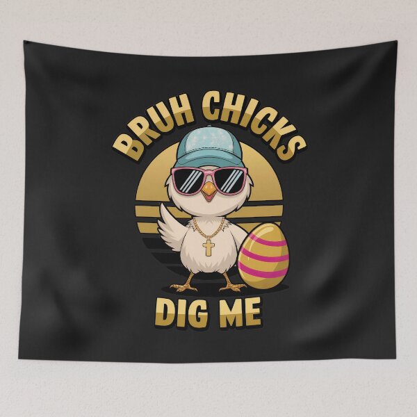 Item preview, Bruh, Chicks Dig Me: Cool Easter Chick With Sunglasses And Swag  designed and sold by elynne9.