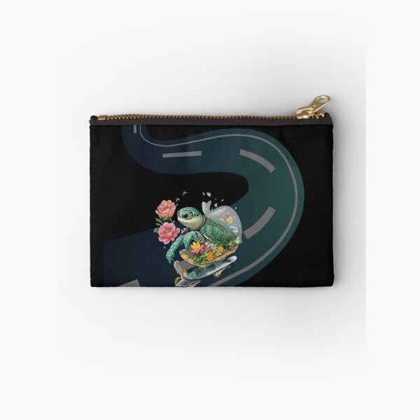 Item preview, Skateboarding Turtle with Flowers – Cute and Playful Design designed and sold by GrafiShop.