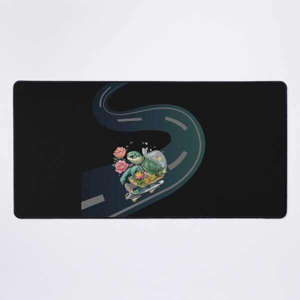 Item preview, Skateboarding Turtle with Flowers – Cute and Playful Design designed and sold by GrafiShop.