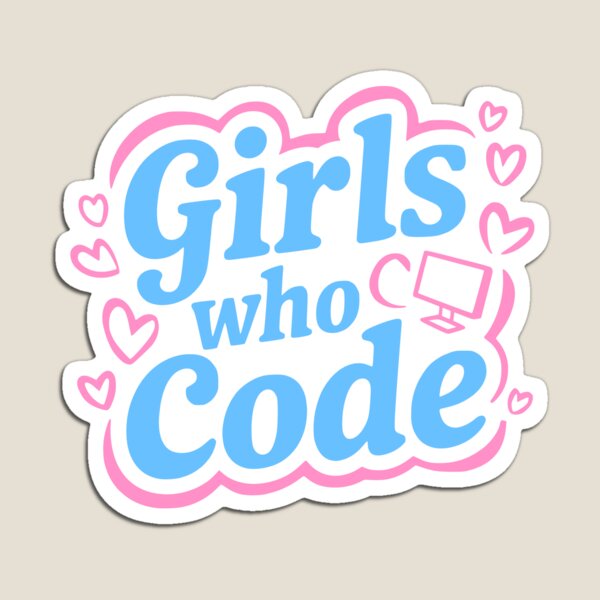 Item preview, Girls Who Code! Pink And Blue designed and sold by PMCreative.