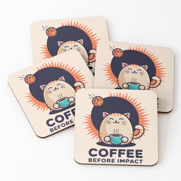 Item preview, Cat-astrophic Coffee Countdown – Space & Caffeine Humor designed and sold by CrownedCanvas.