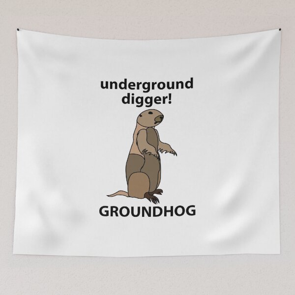 Item preview, Groundhog Underground Digger Funny Groundhog designed and sold by Nisha Prabhu.