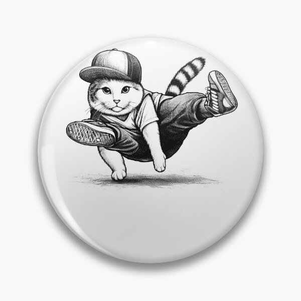 Item preview, Cat Dancing Acrobatic Hip Hop designed and sold by Kimberley King Art  King Art.