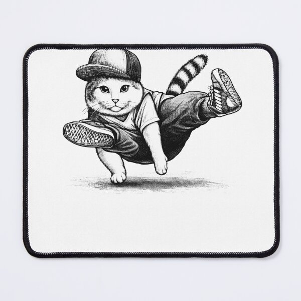 Item preview, Cat Dancing Acrobatic Hip Hop designed and sold by Kimberley King Art  King Art.