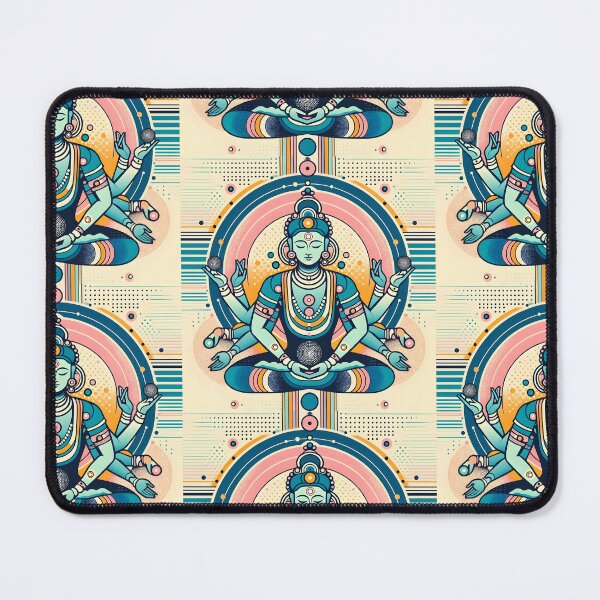 Item preview, Celestial Mandala Deity – Sacred Hindu Art with Geometric Spiritual Design designed and sold by InevitableAum.