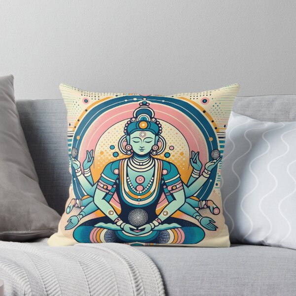 Item preview, Celestial Mandala Deity – Sacred Hindu Art with Geometric Spiritual Design designed and sold by InevitableAum.