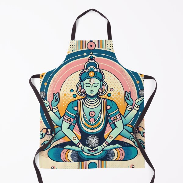 Item preview, Celestial Mandala Deity – Sacred Hindu Art with Geometric Spiritual Design designed and sold by InevitableAum.