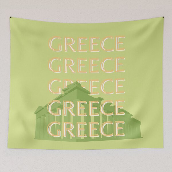 Item preview, Greece Travel Art, Summer Travel Art, Green designed and sold by Magic Love Art Print.