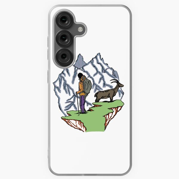 Item preview, Man and mountain goat in high mountains designed and sold by Helenart-D.