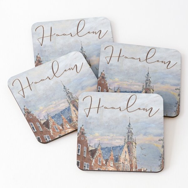 Item preview, Haarlem Netherlands Historic Canal Watercolor Print designed and sold by TuncGK.