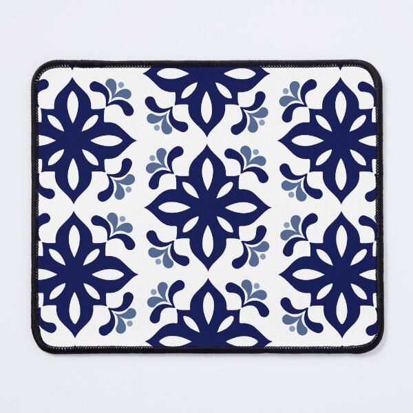 Item preview, Hamptons Blue and White Talavera Tile Star Pattern designed and sold by HotHibiscus.