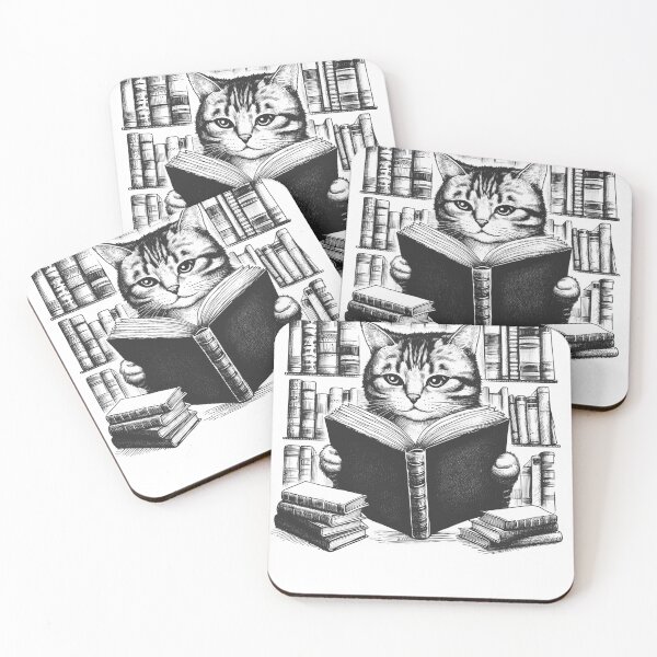 Item preview, Cat Reading Book 2 designed and sold by Kimberley King Art  King Art.