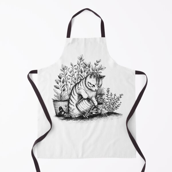 Item preview, Cat Playing Gardening Garden Gardener Plants designed and sold by Kimberley King Art King Art.