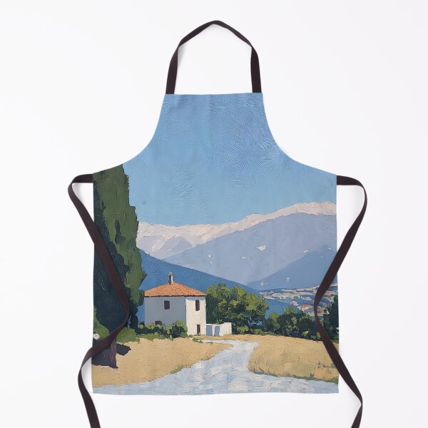 Item preview, Albania landscape | Post-impressionist painting style designed and sold by ComicsFactory.