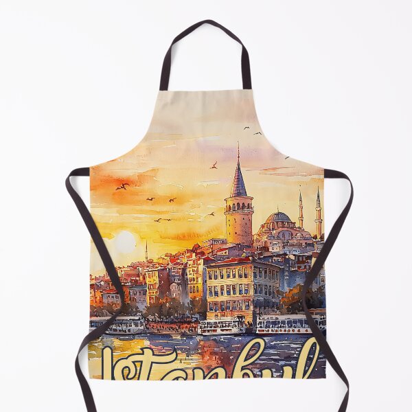 Item preview, Istanbul at Sunset Golden Hour Skyline Print designed and sold by TuncGK.