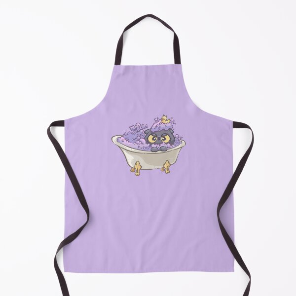 Item preview, Duck and Black Cat in Purple Bubble Bath designed and sold by SketchesWSara.