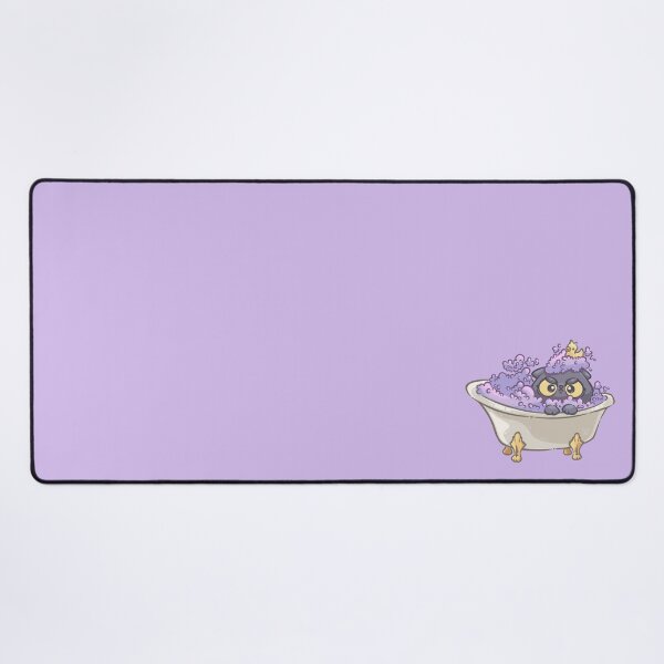 Item preview, Duck and Black Cat in Purple Bubble Bath designed and sold by SketchesWSara.