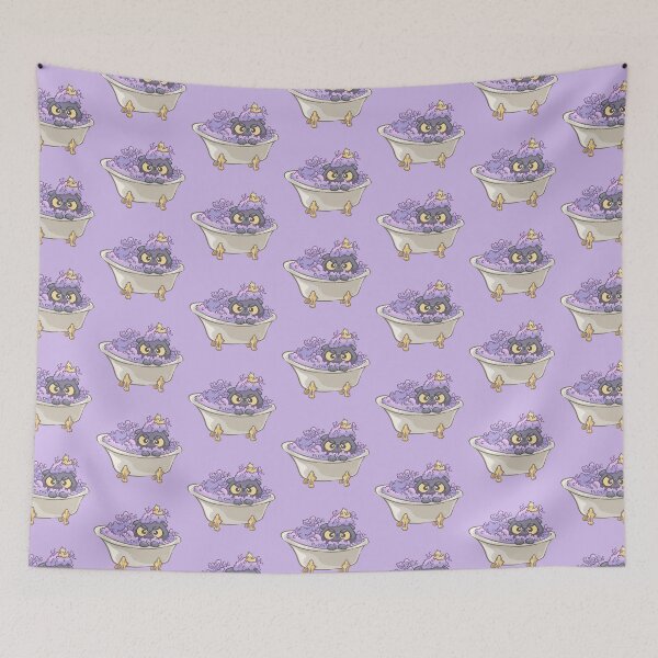Item preview, Duck and Black Cat in Purple Bubble Bath designed and sold by SketchesWSara.