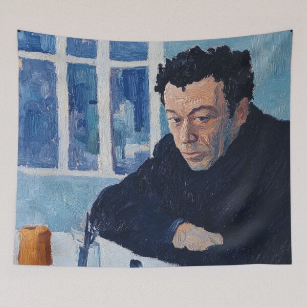 Item preview, Albert Camus | Post-impressionist painting style designed and sold by ComicsFactory.