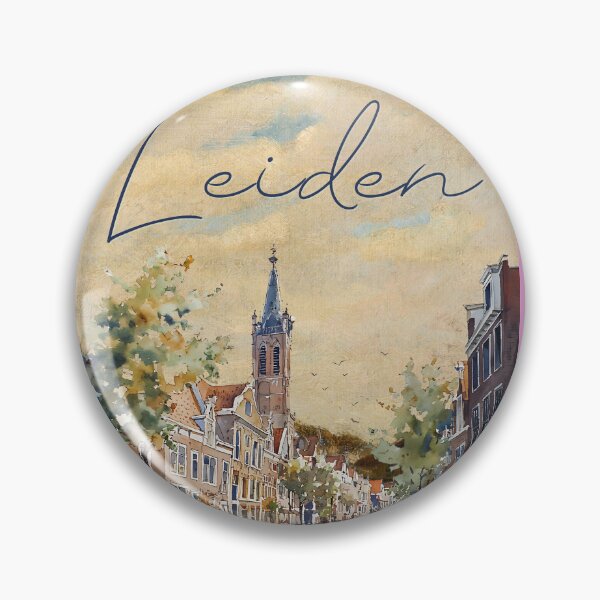 Item preview, Leiden Netherlands Canal View Watercolor Print designed and sold by TuncGK.