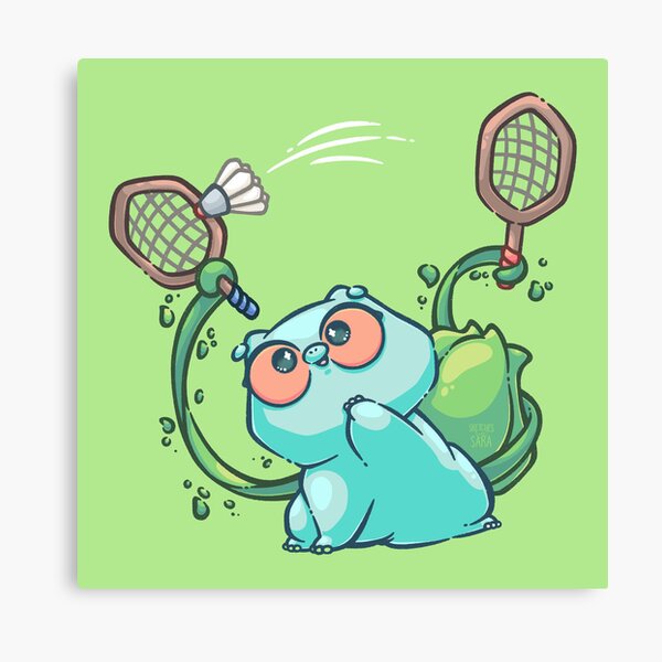 Artikel-Vorschau von Grüner Poke Bulba spielt Badminton, designt und verkauft von SketchesWSara.