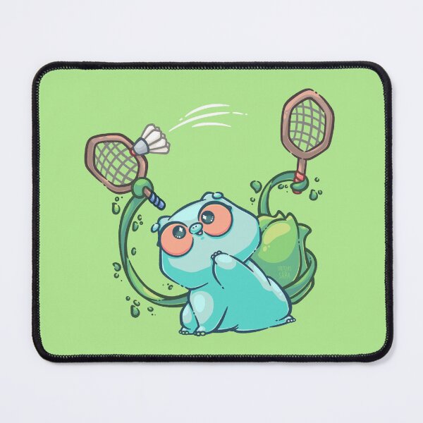 Item preview, Green Poke Bulba Playing Badminton designed and sold by SketchesWSara.