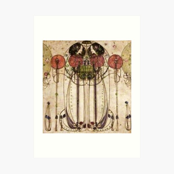 Charles Rennie Mackintosh, The Wassail 1900 (Detail, Crop). Art Print