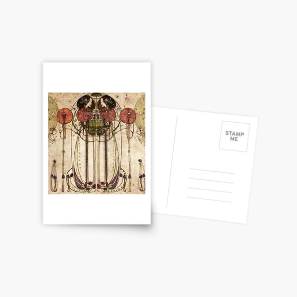 Charles Rennie Mackintosh. The Wassail 1900 (Detail, Crop). Postcard