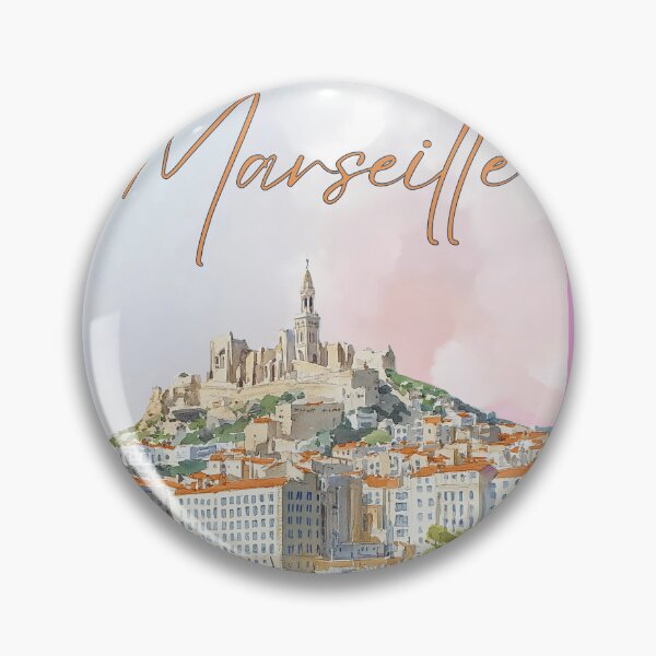 Item preview, Marseille at Dawn City Awakening Watercolor Print designed and sold by TuncGK.